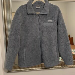Size L columbia teddy bear fleece in slate blue